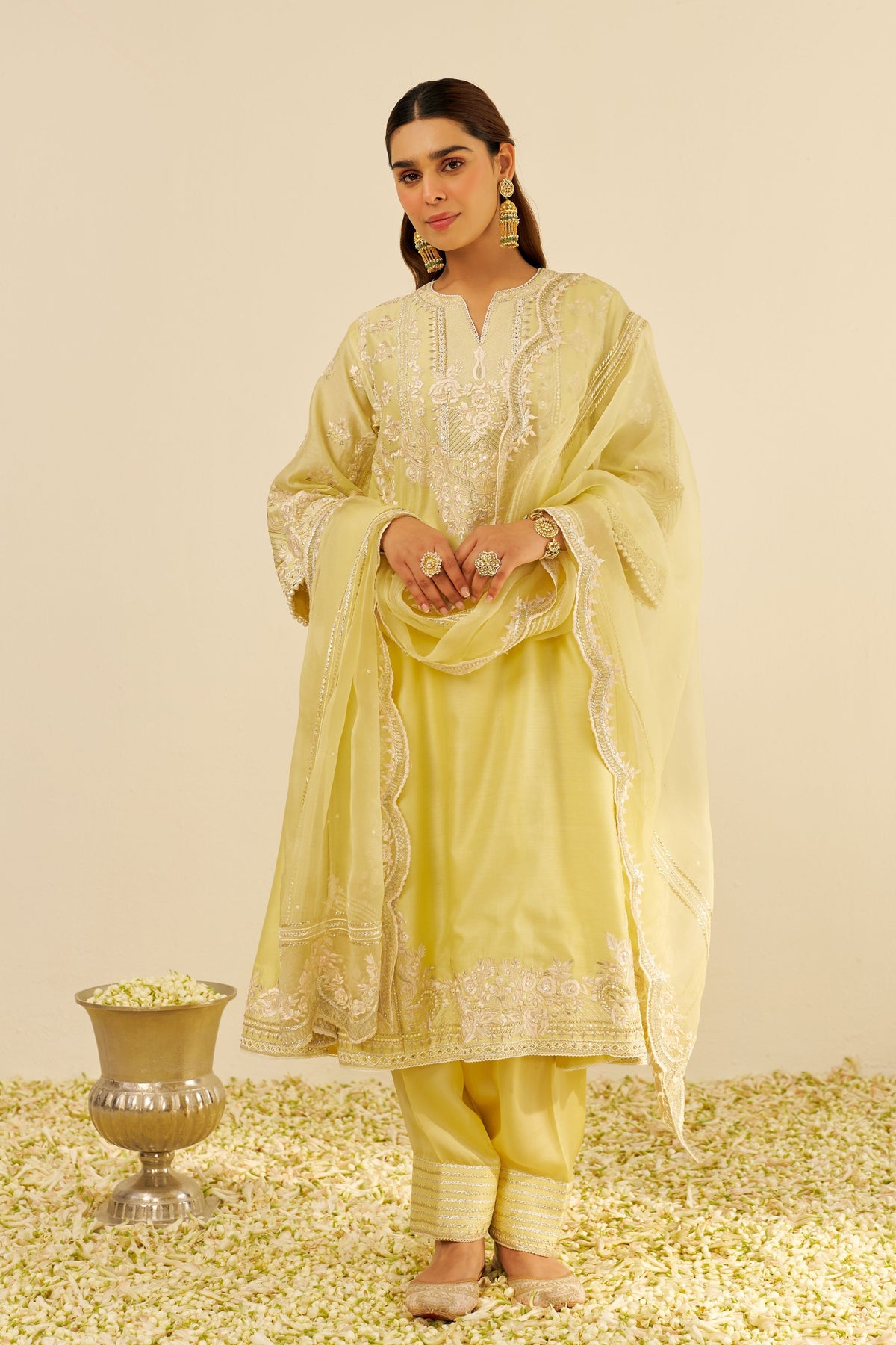 Maziya Lemon Kurta With Salwar