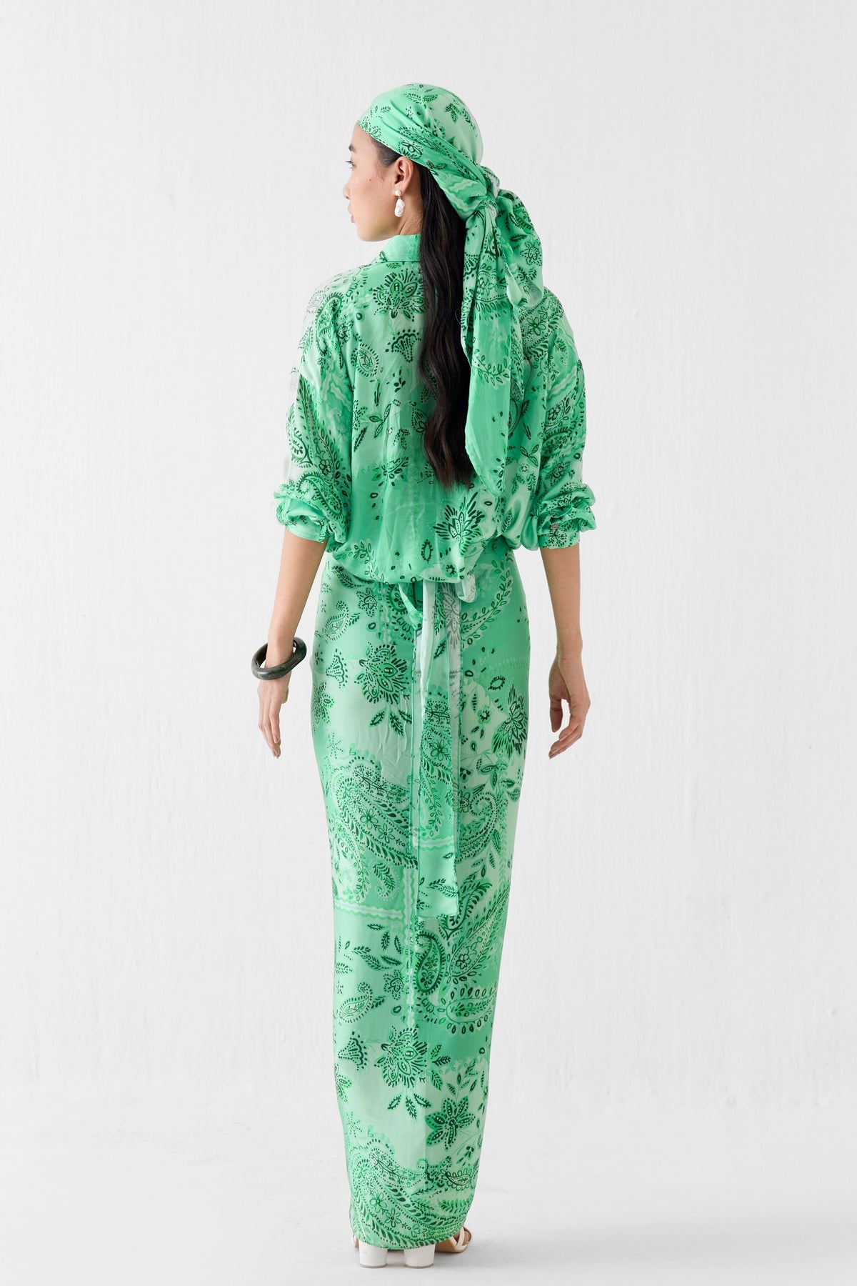 Buta Draped Shirt Dress