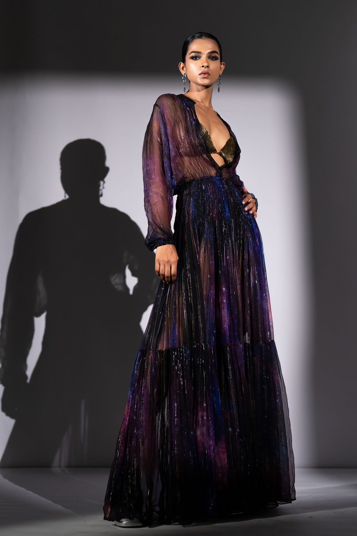 Purple Chiffon Dress