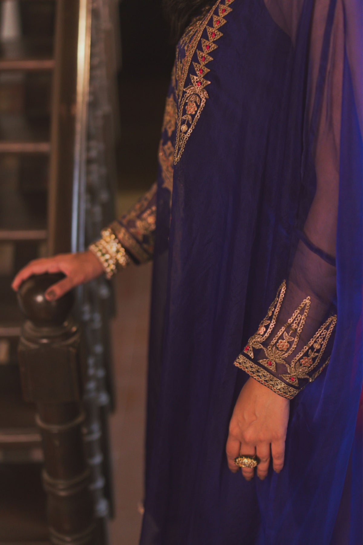 Jyoti Blue Kaftan Set