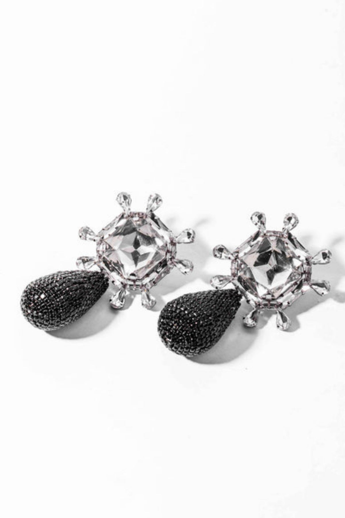 Aster Earrings In Charcoal Black