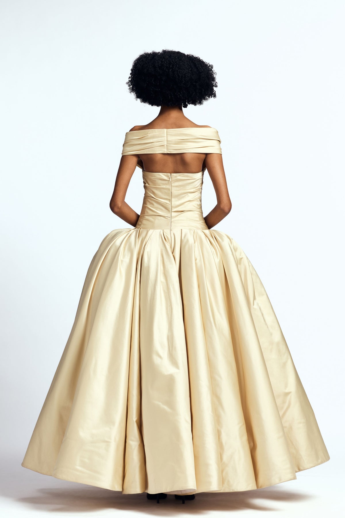 Off Shoulder Drop-Waisted Gown