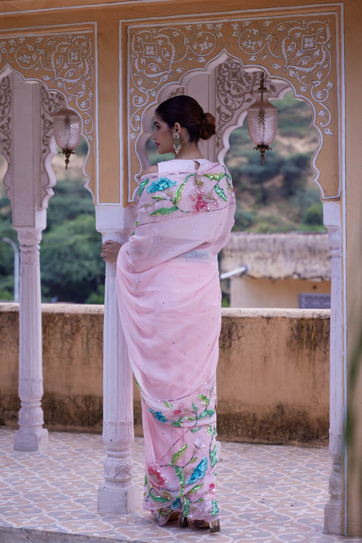 Vijayshree Blush Pink Saree