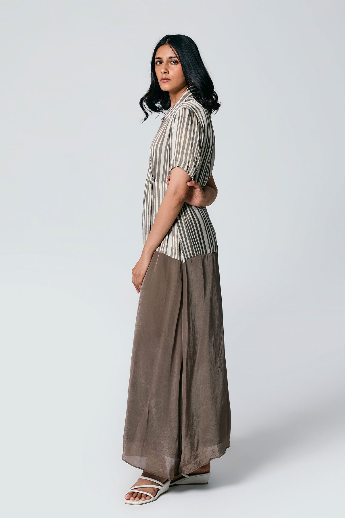 Stripes Ajrakh Dress