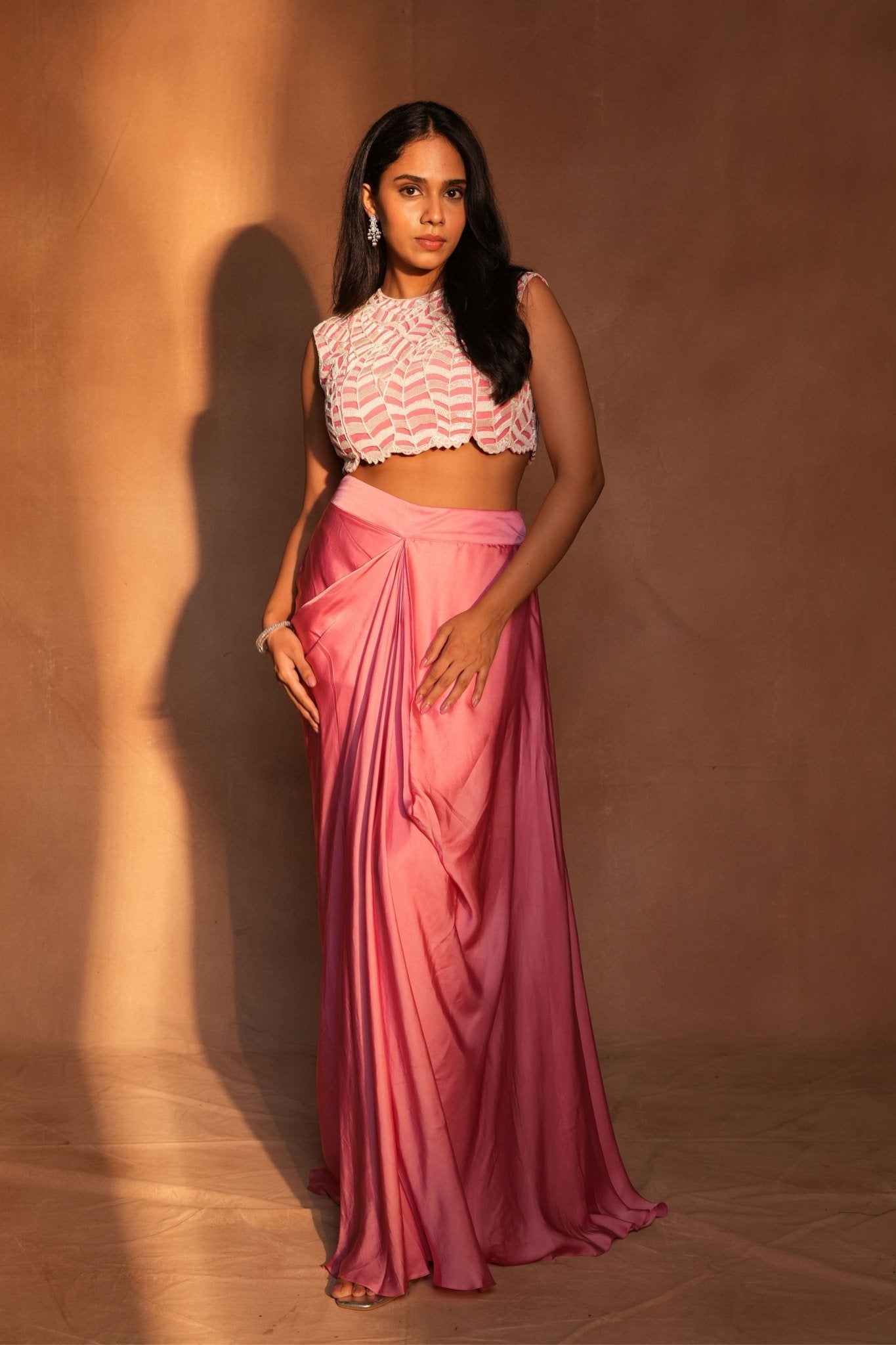 Pink Skirt Set - Ashutosh Joshi - Elahe