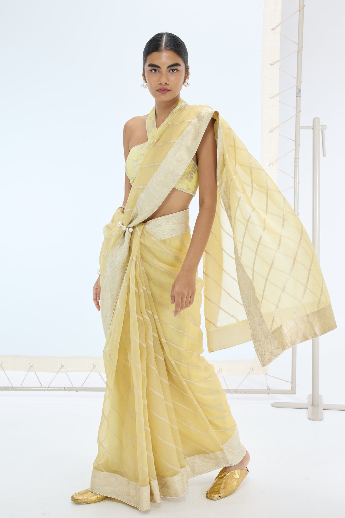 The Ivy Saree in Lemon