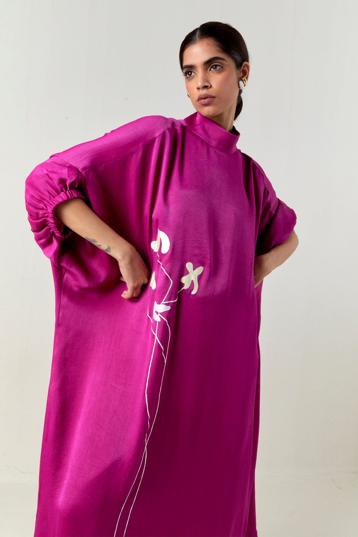 Floral Fringe Kaftan Set