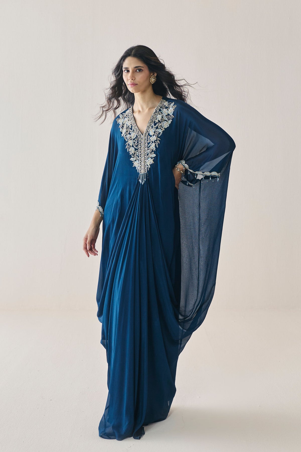 Silky Draped Kaftan