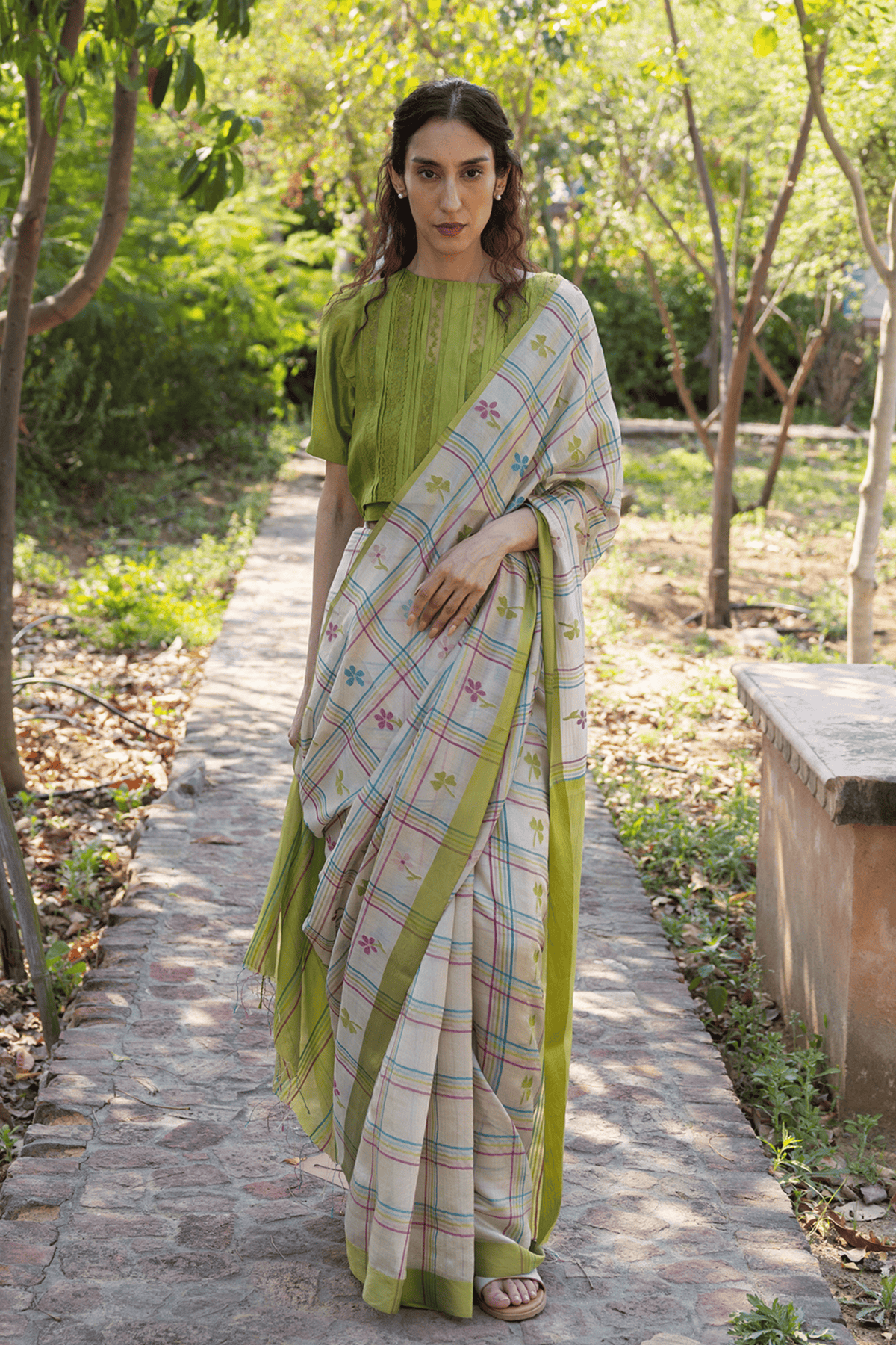 Tic-tac-love Jamdani Saree