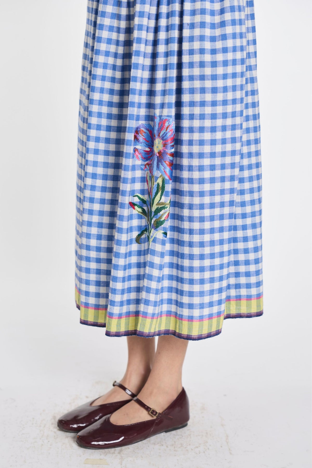 Azure Blue Embroidered Dress