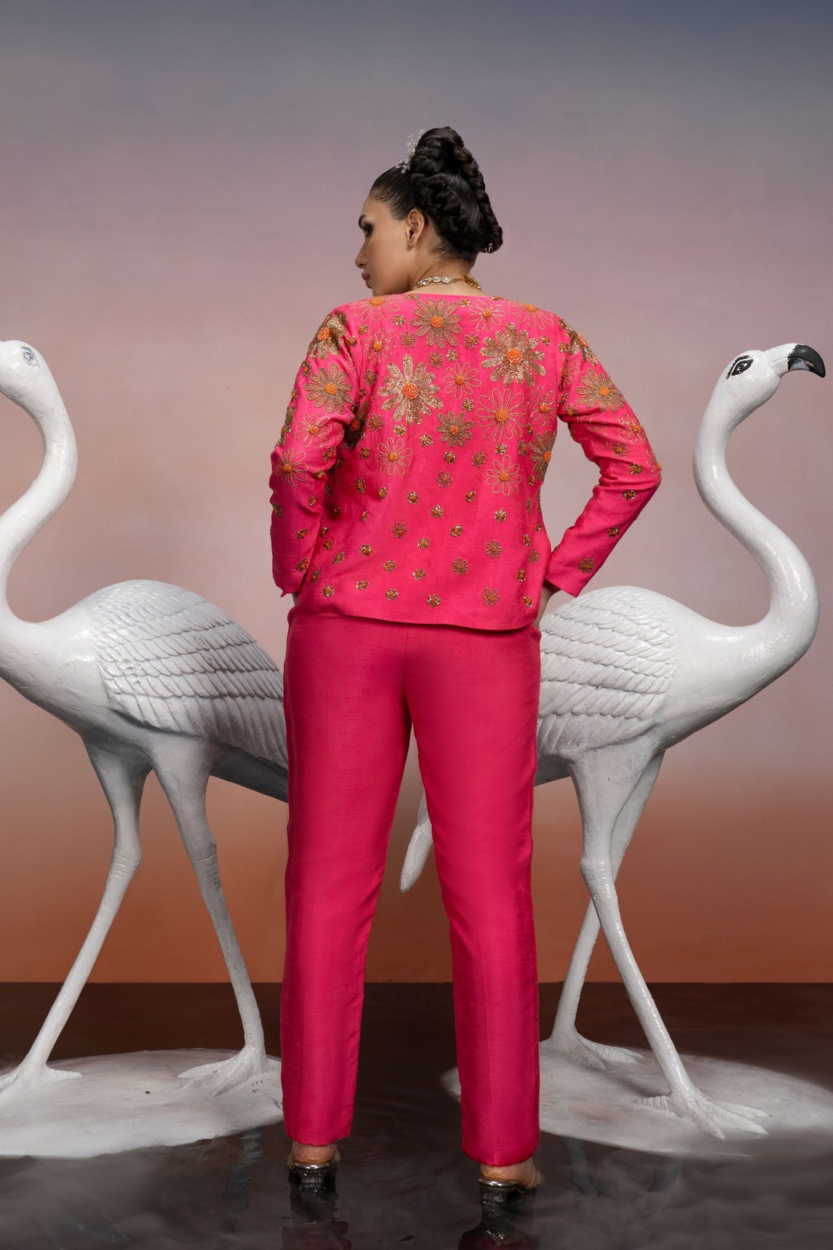 Neon Pink Blazer Set