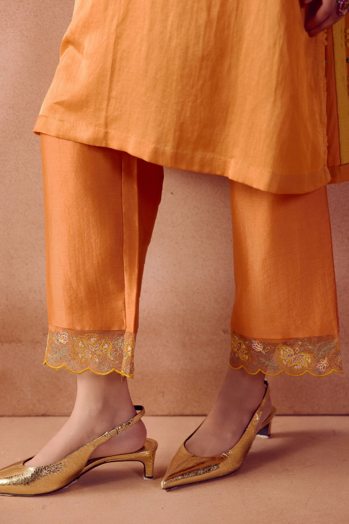 Rust Orange Kurta Set