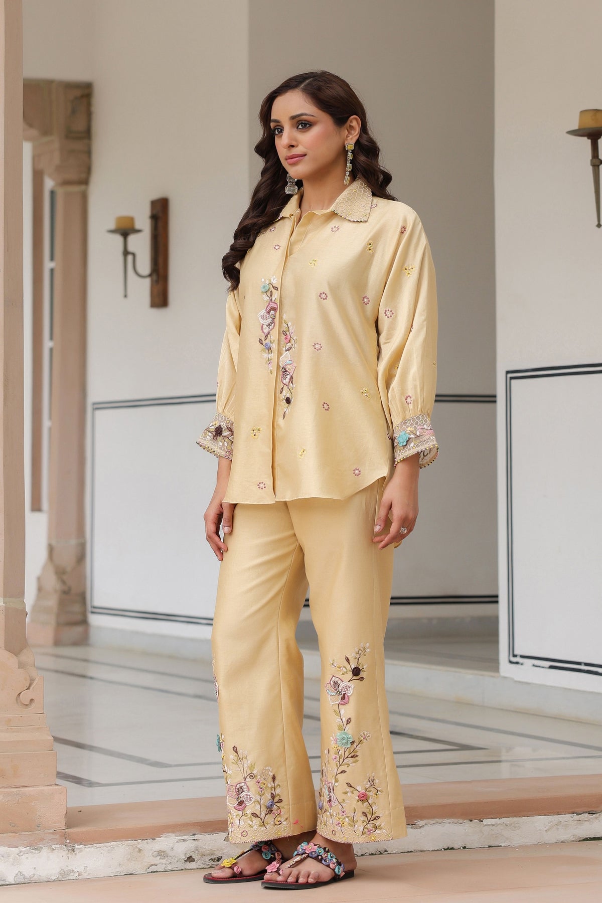 Gulzar Threadwork Ivory Co-ord Set