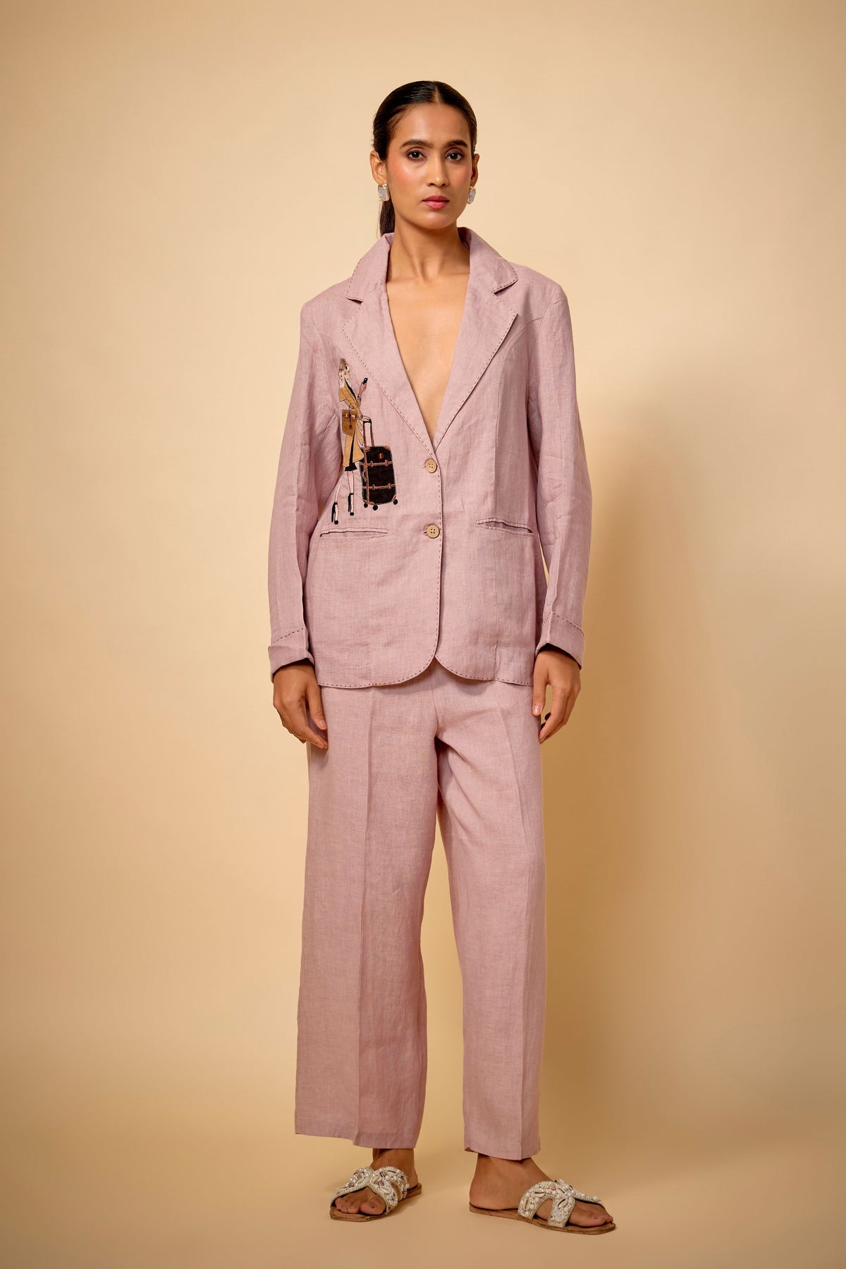 Embroidered Blazer
