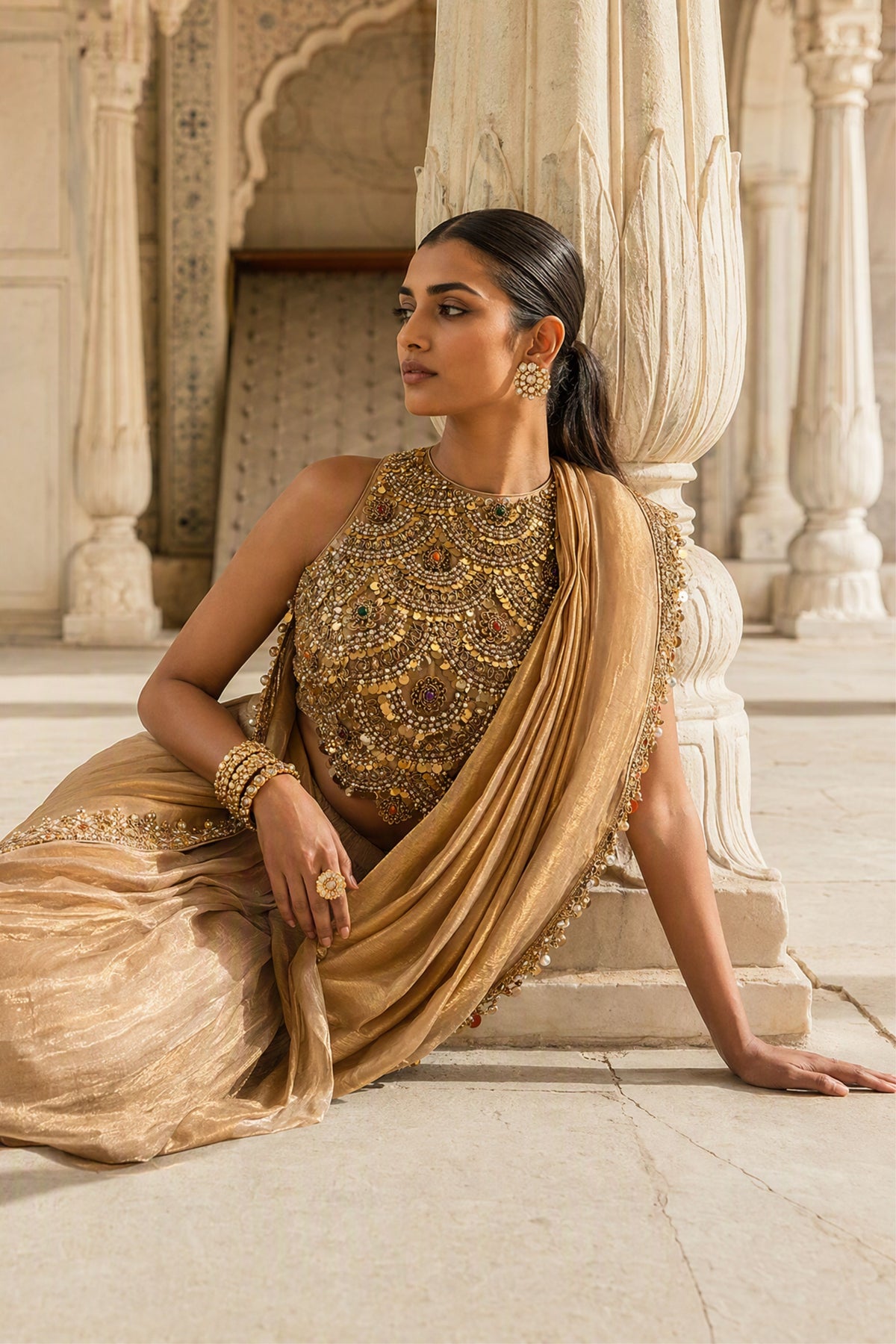 Kanakavali Draped Saree Set