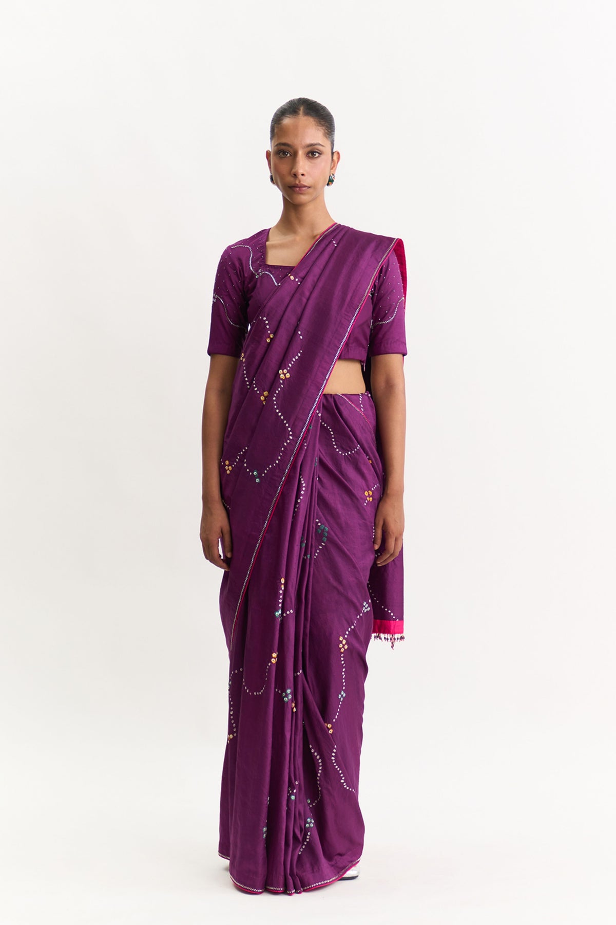Mori Wine Saree