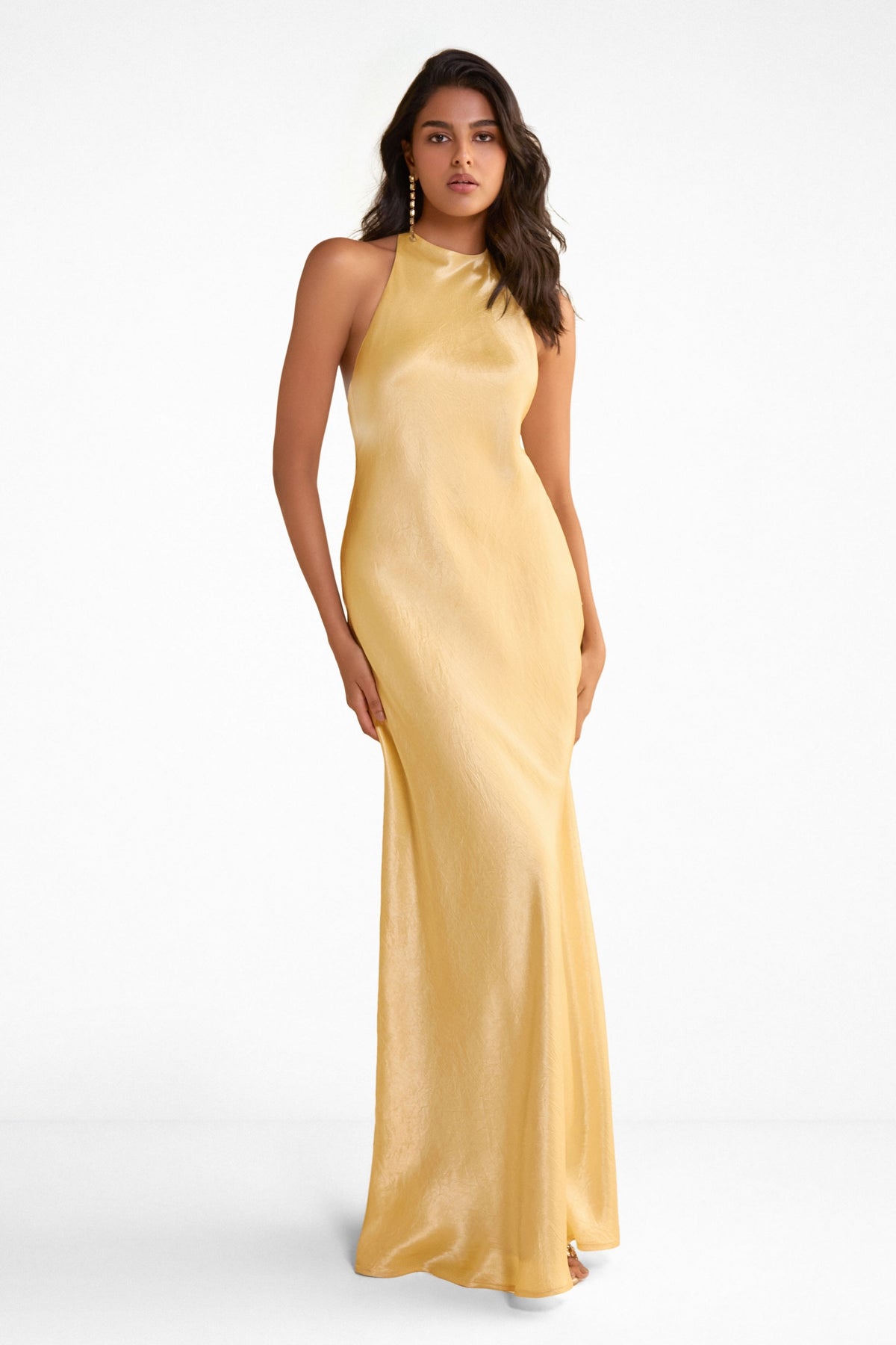 Halter Satin Gown