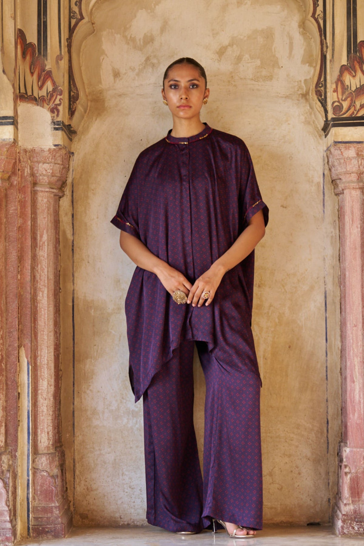 Purple Printed Co-Ord Set