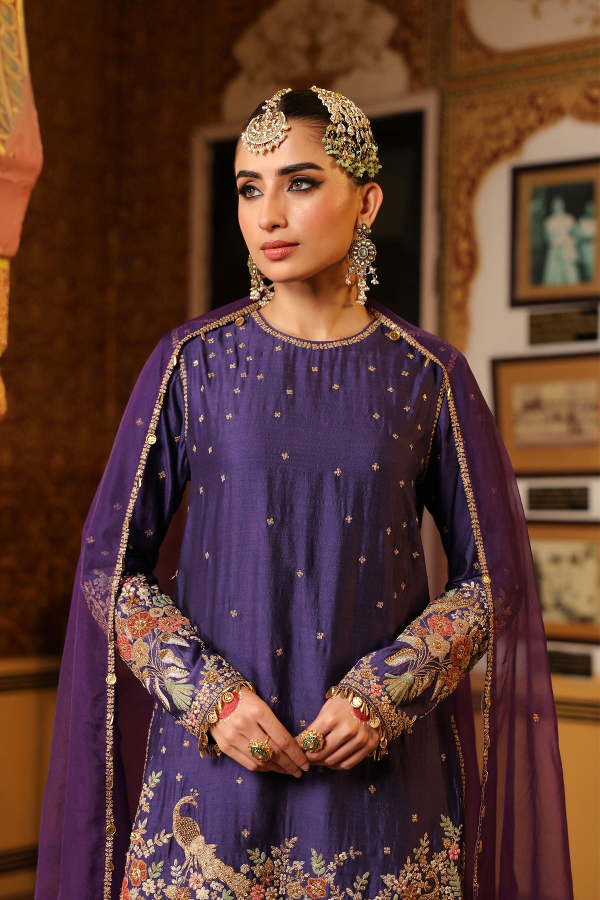 Ahista Purple Short Kurta Set