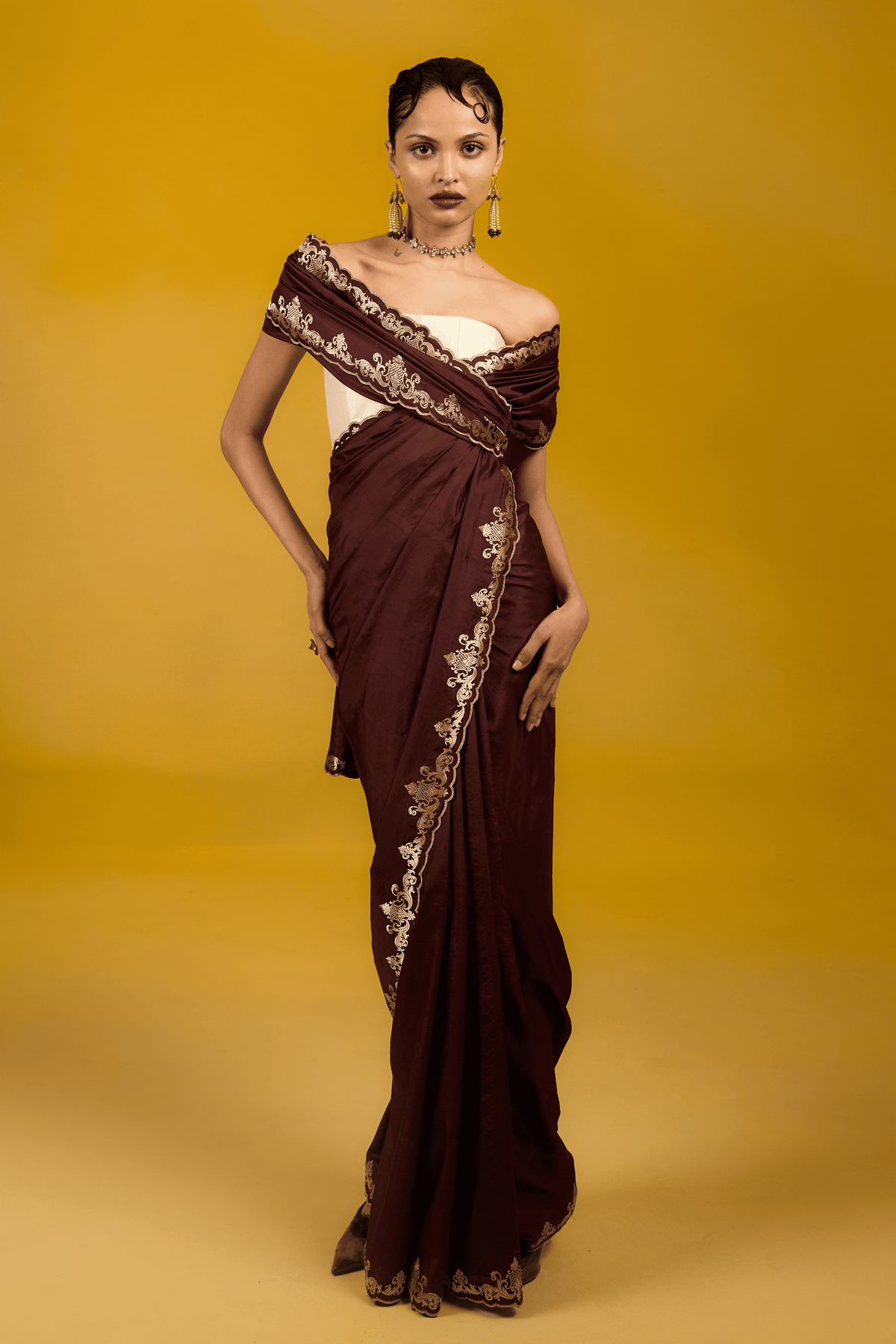 The Cinnamon Swirl Saree