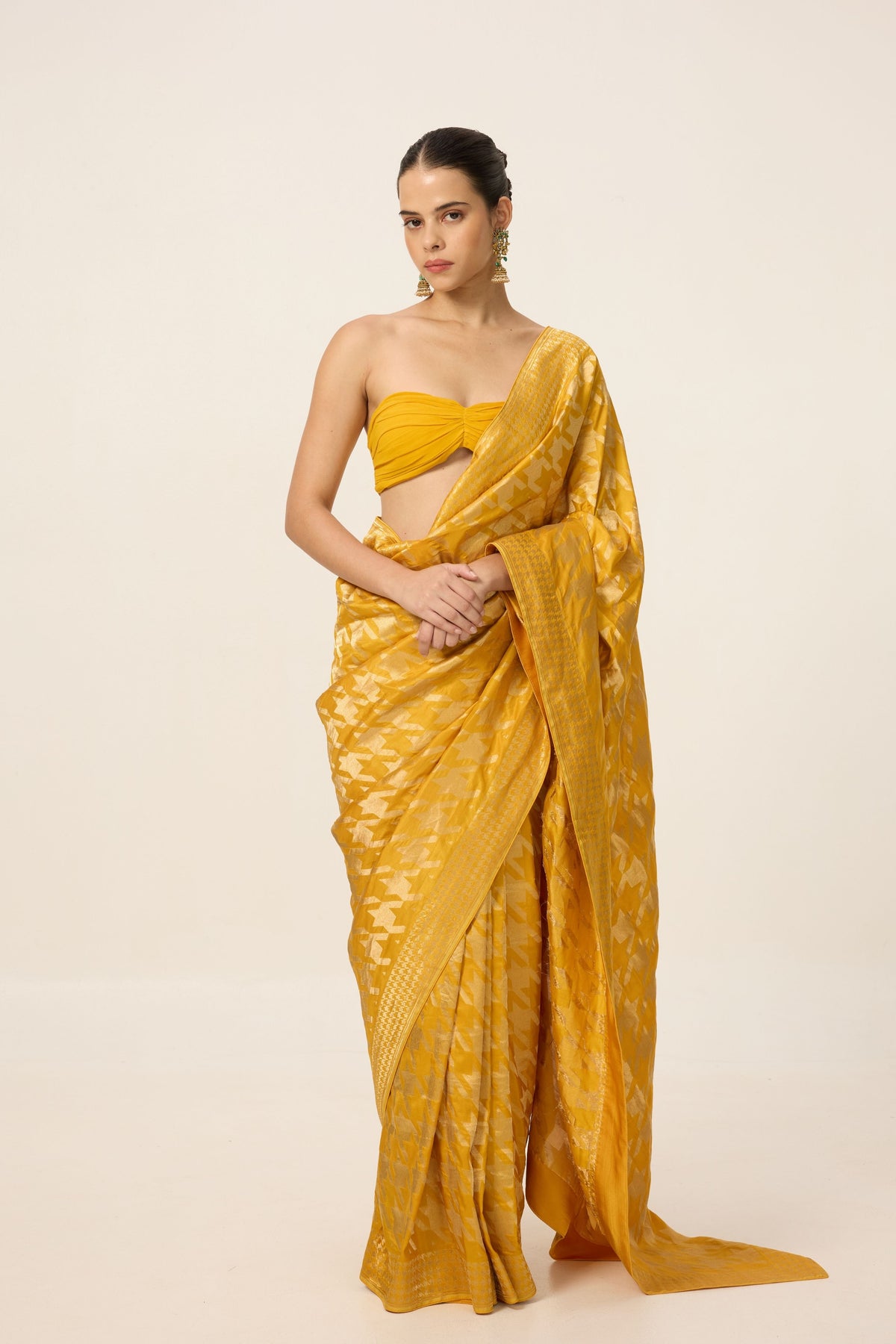 Mustard Gerum Saree