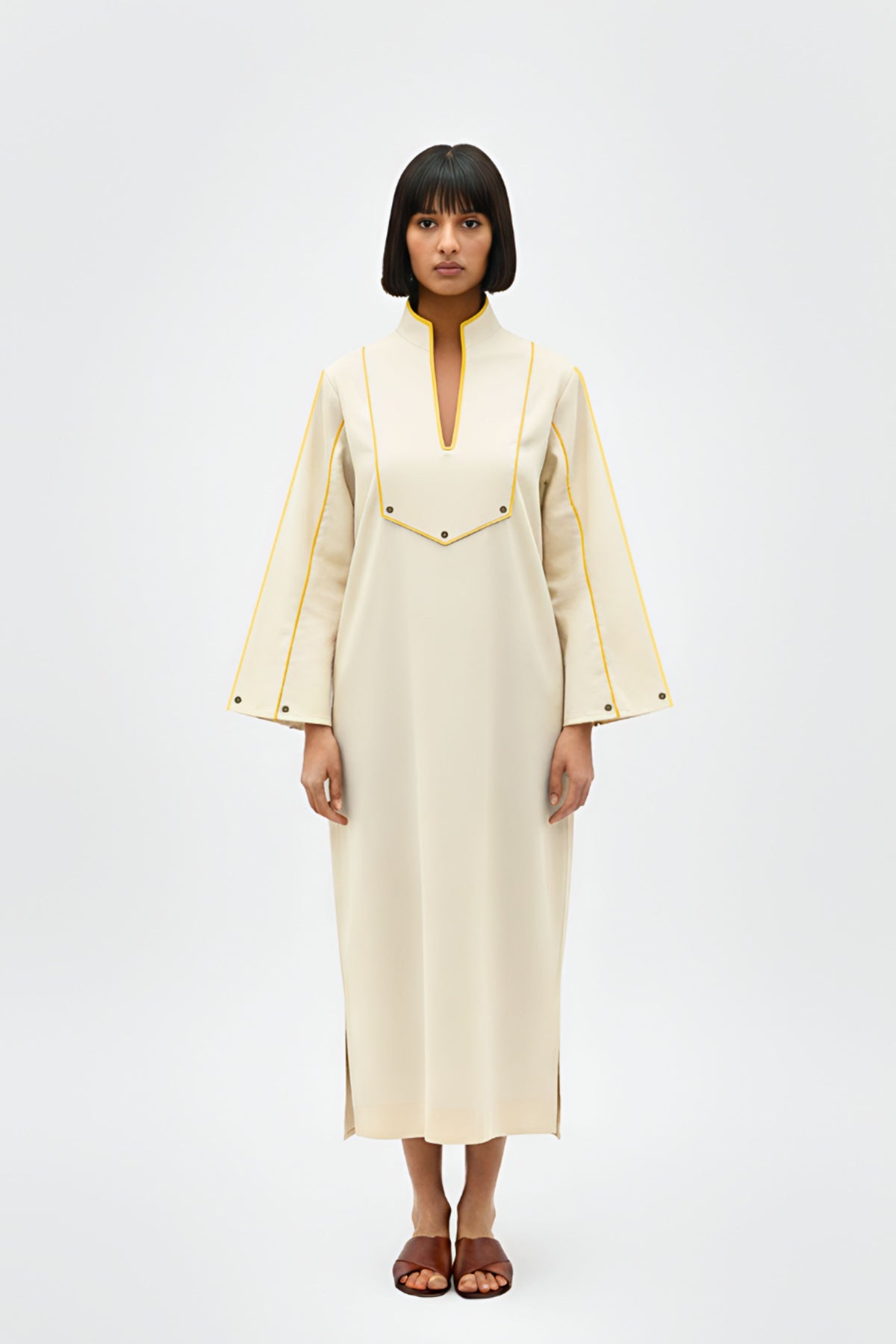 Ivory Mango Stripe Dress