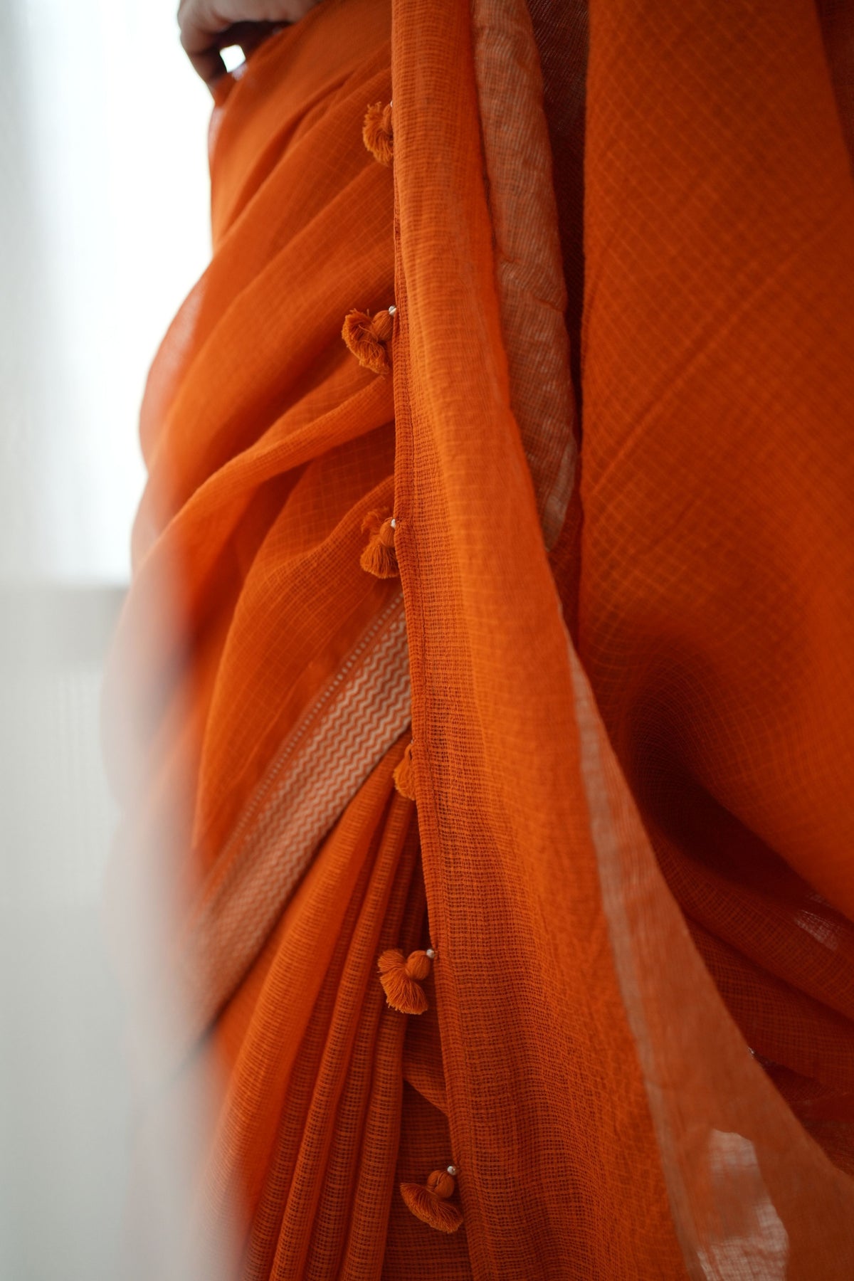 Deepa Regal Golden Elegance Orange Saree