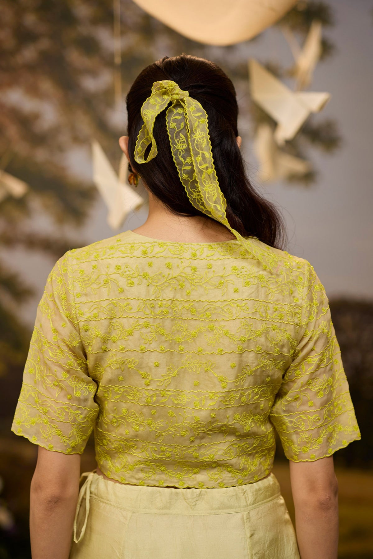 Woodland Stories Embroidered Yellow Blouse