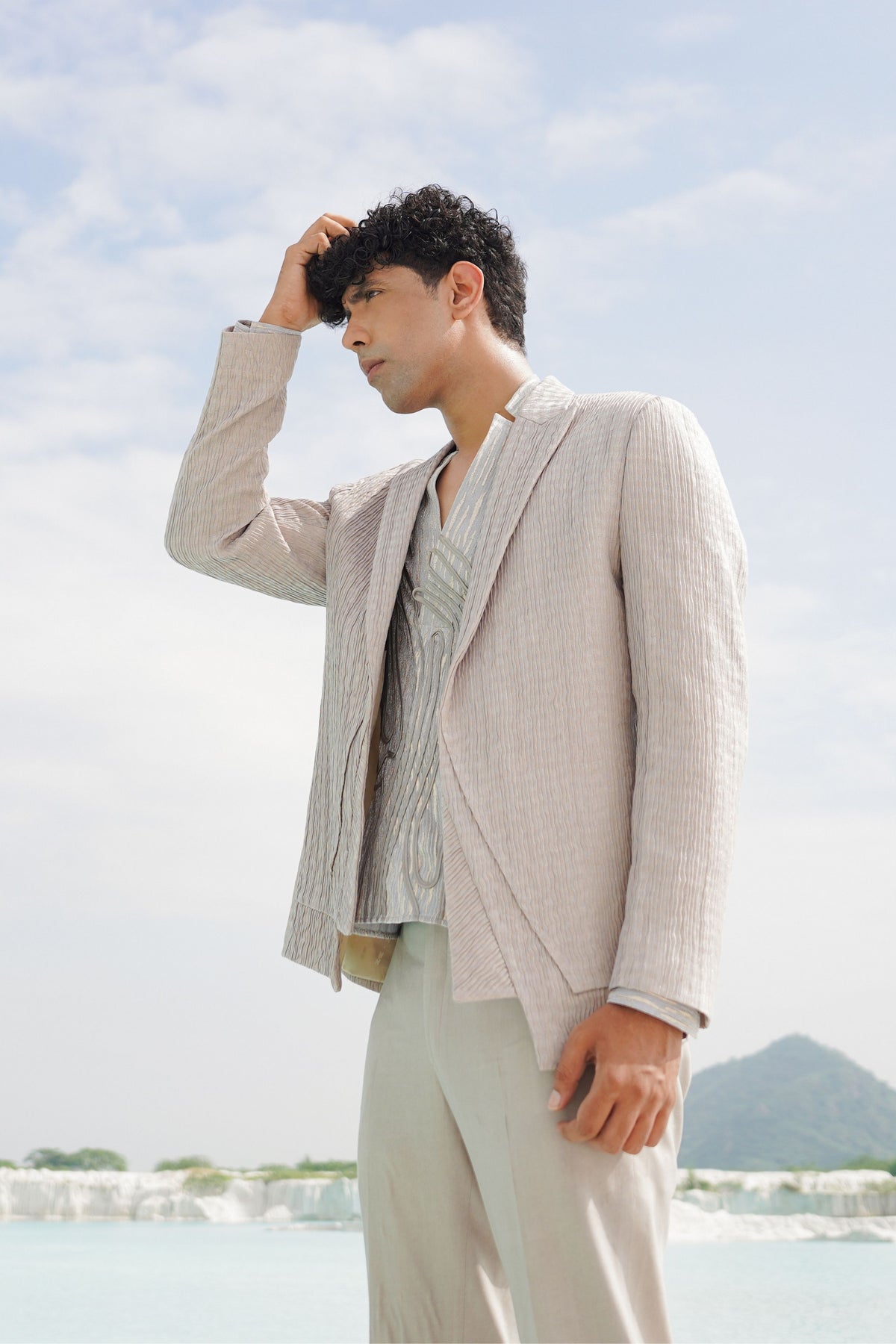 Grey Blazer Set