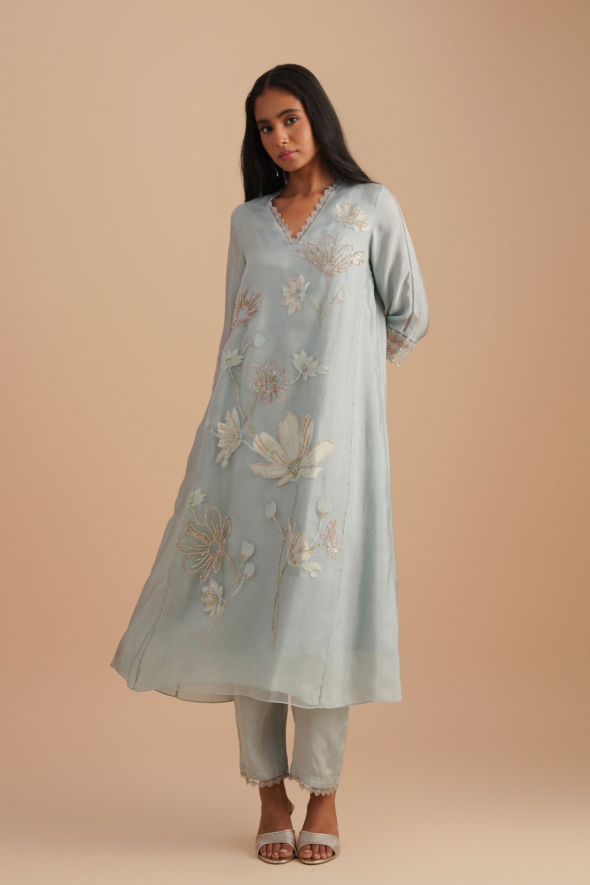 Powder Blue Kurta Set