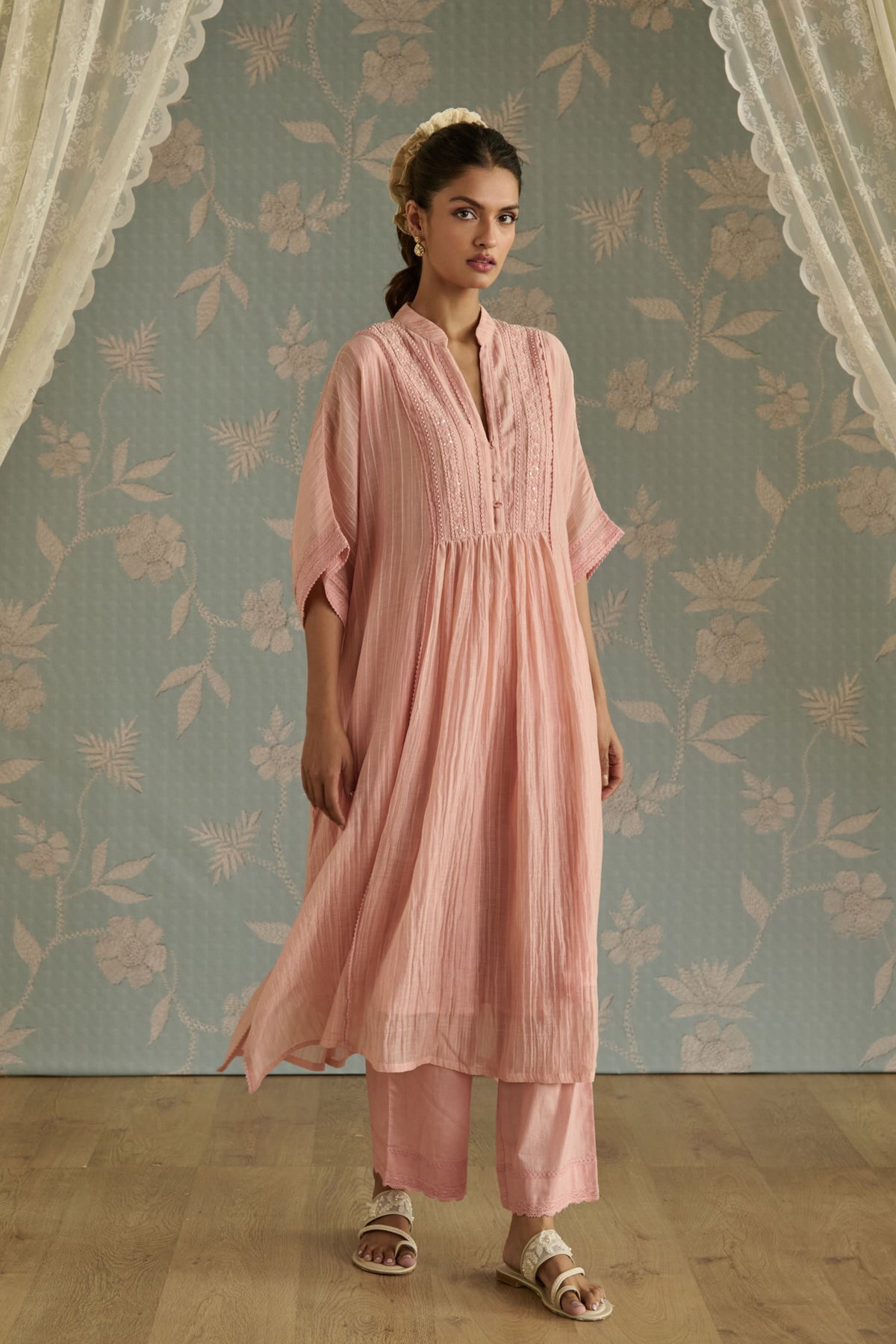 Pink Ayat Kaftaan Set
