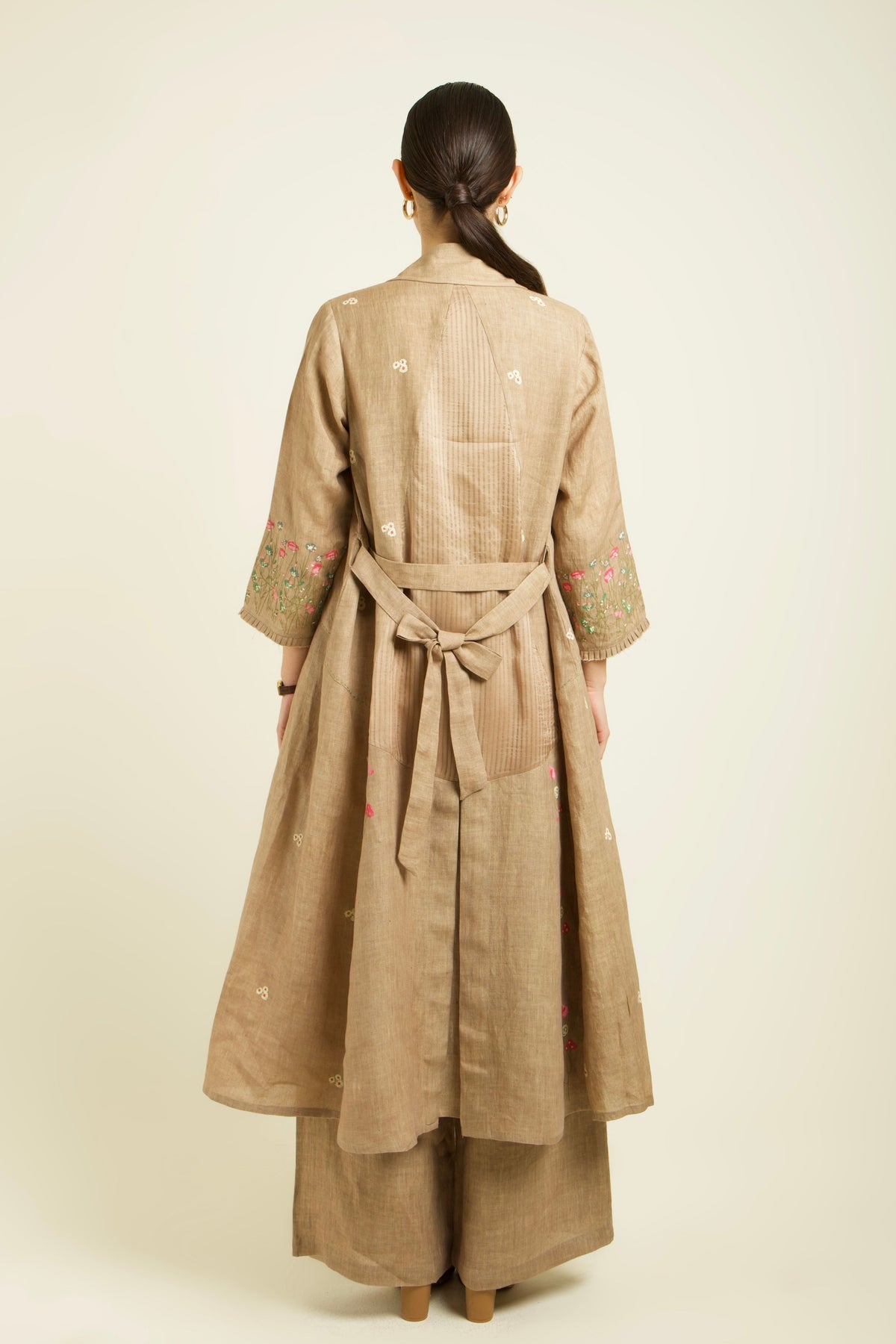 Beige Jacket Set
