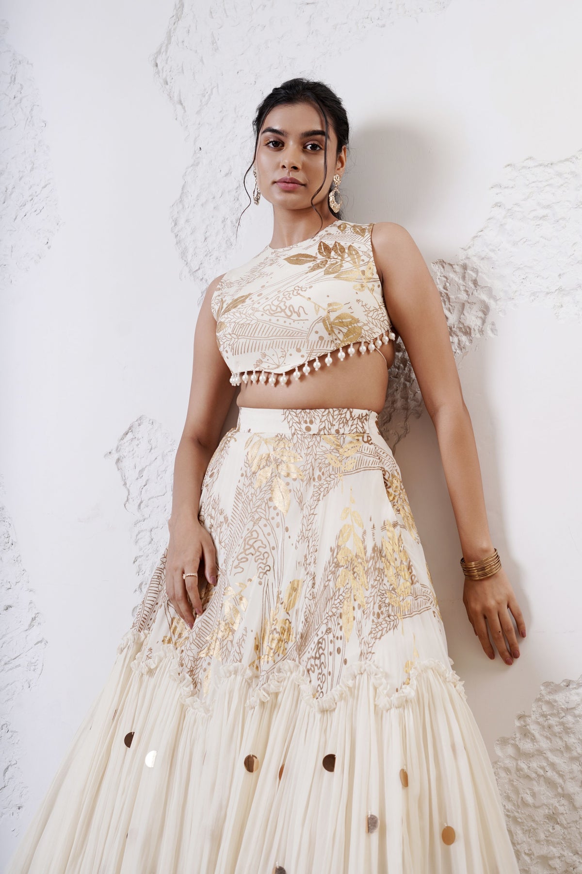 Ivory Lehenga Set