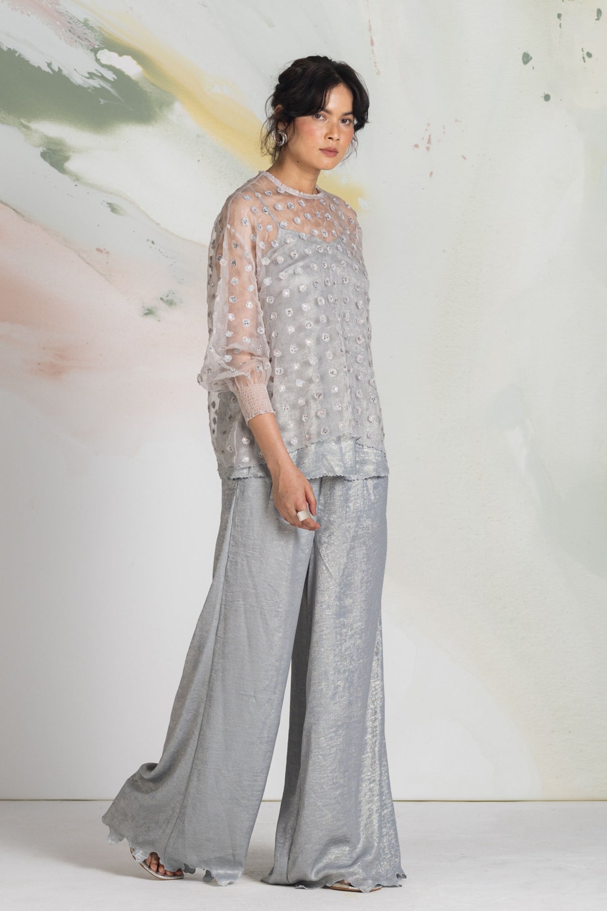Ditsy Mist Top