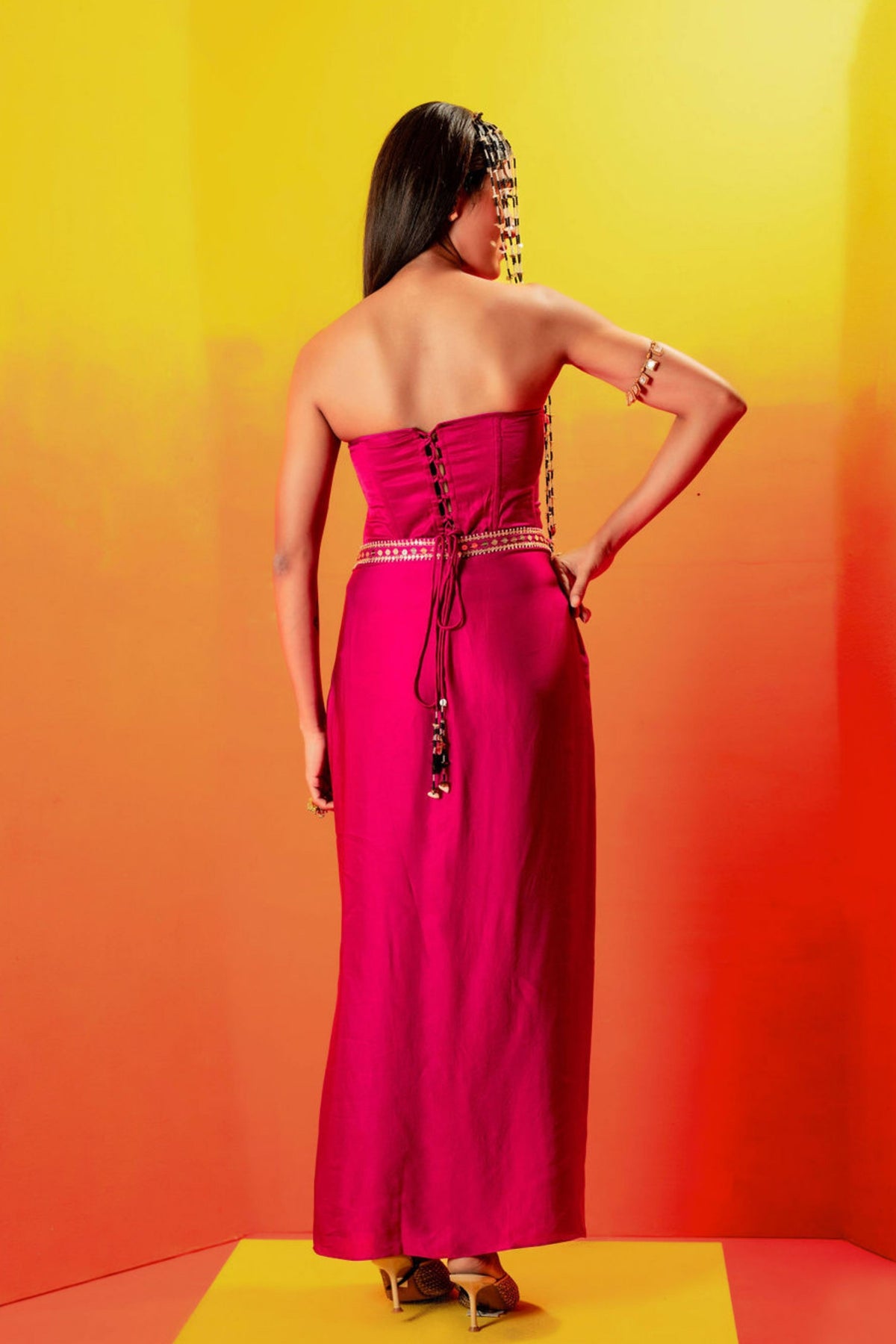 Tara Pink Skirt set