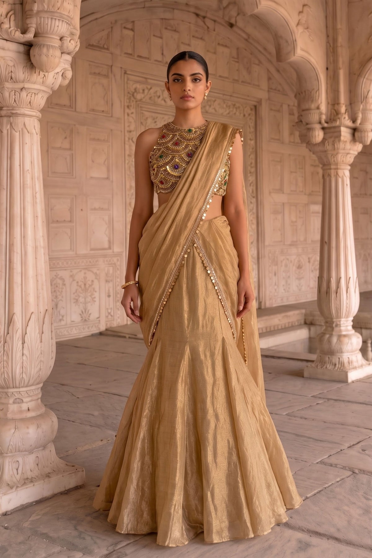 Kanakavali Draped Saree Set