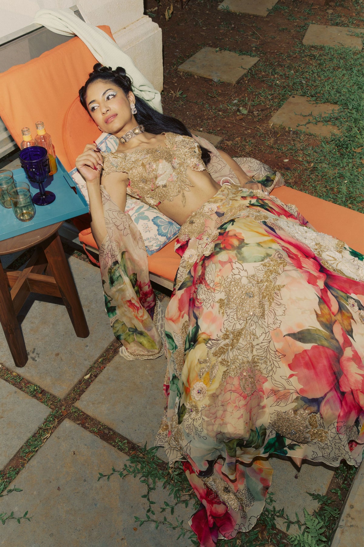 Multicolored Lehenga Set
