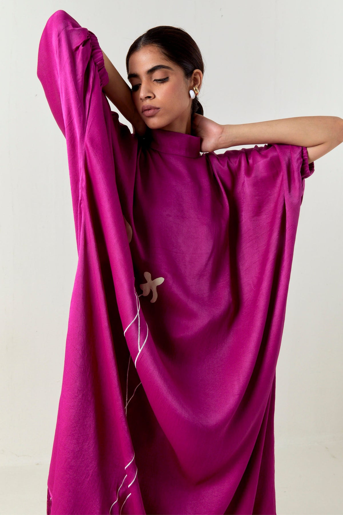 Floral Fringe Kaftan Set