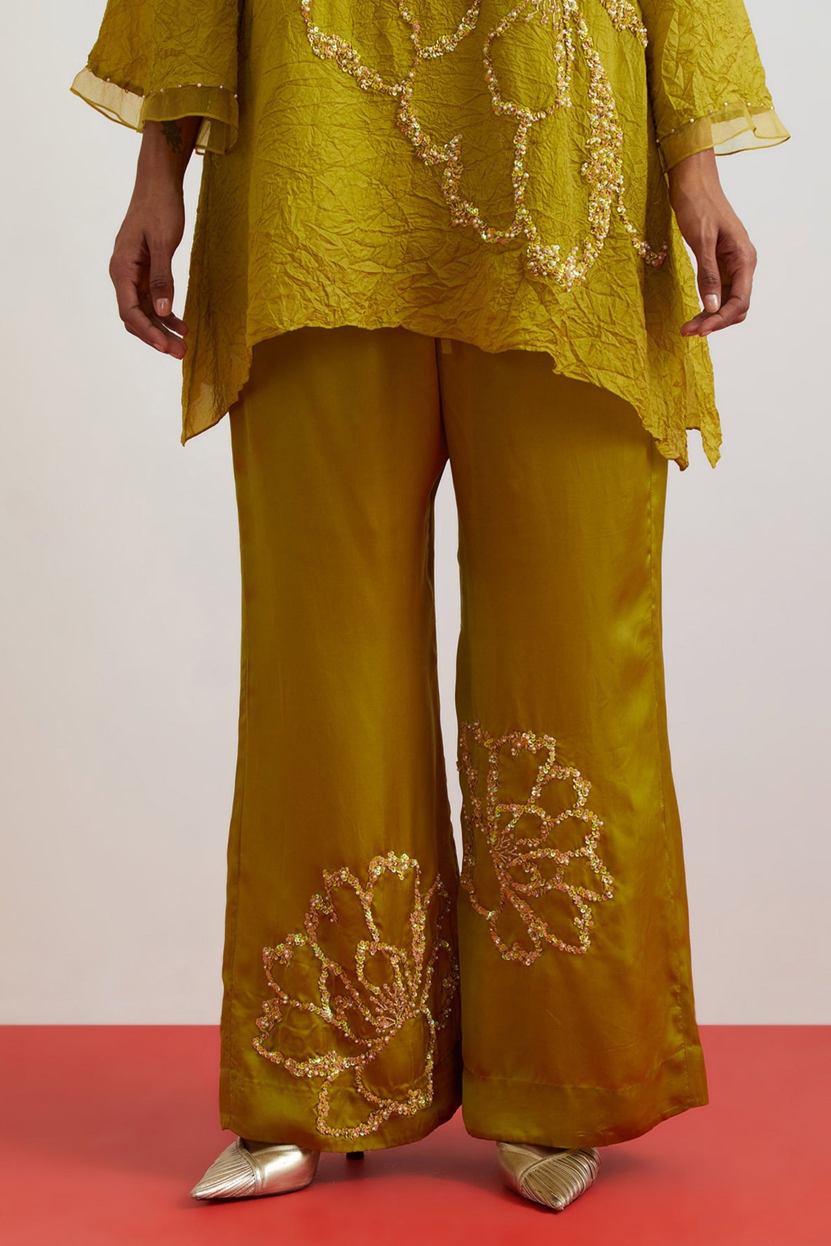 Henna Crushed Tunic Set