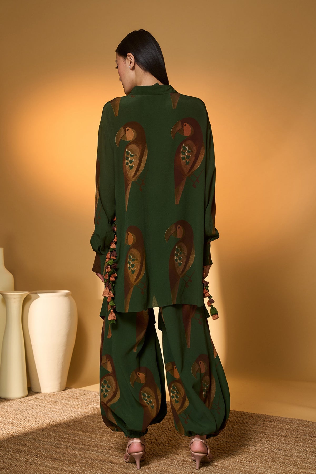 Olive Chirpy Chase Co-ord Set