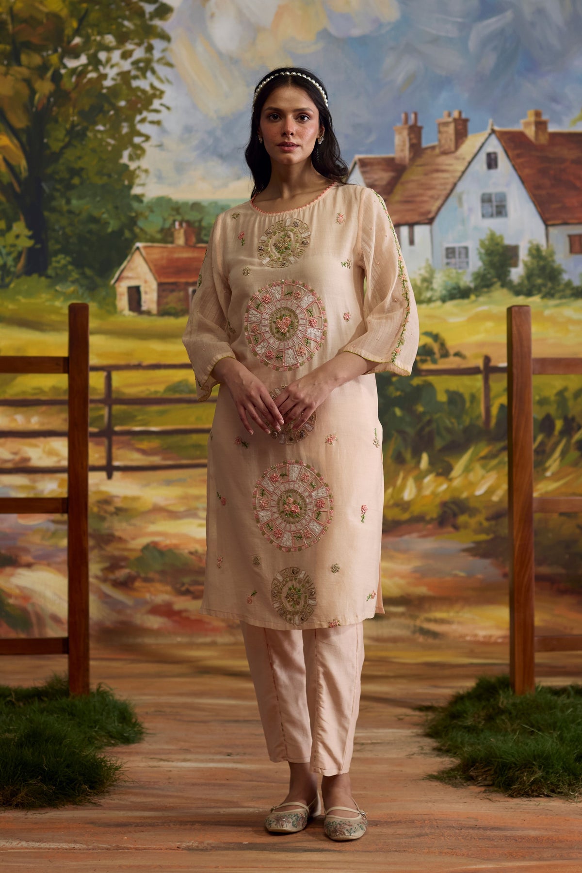 Sorbet Floral Beaded Kurta