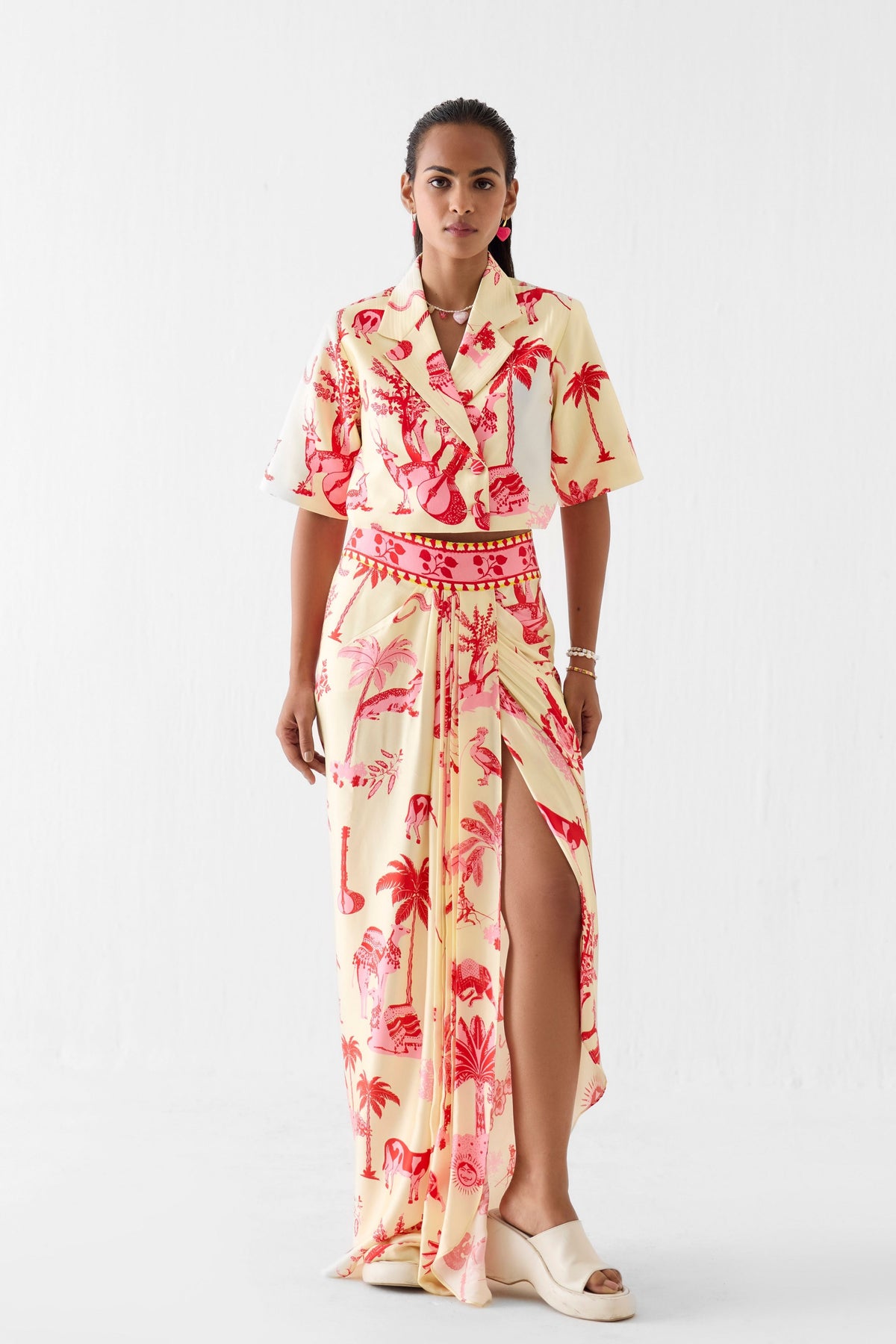 Sawai Crop Blazer Set