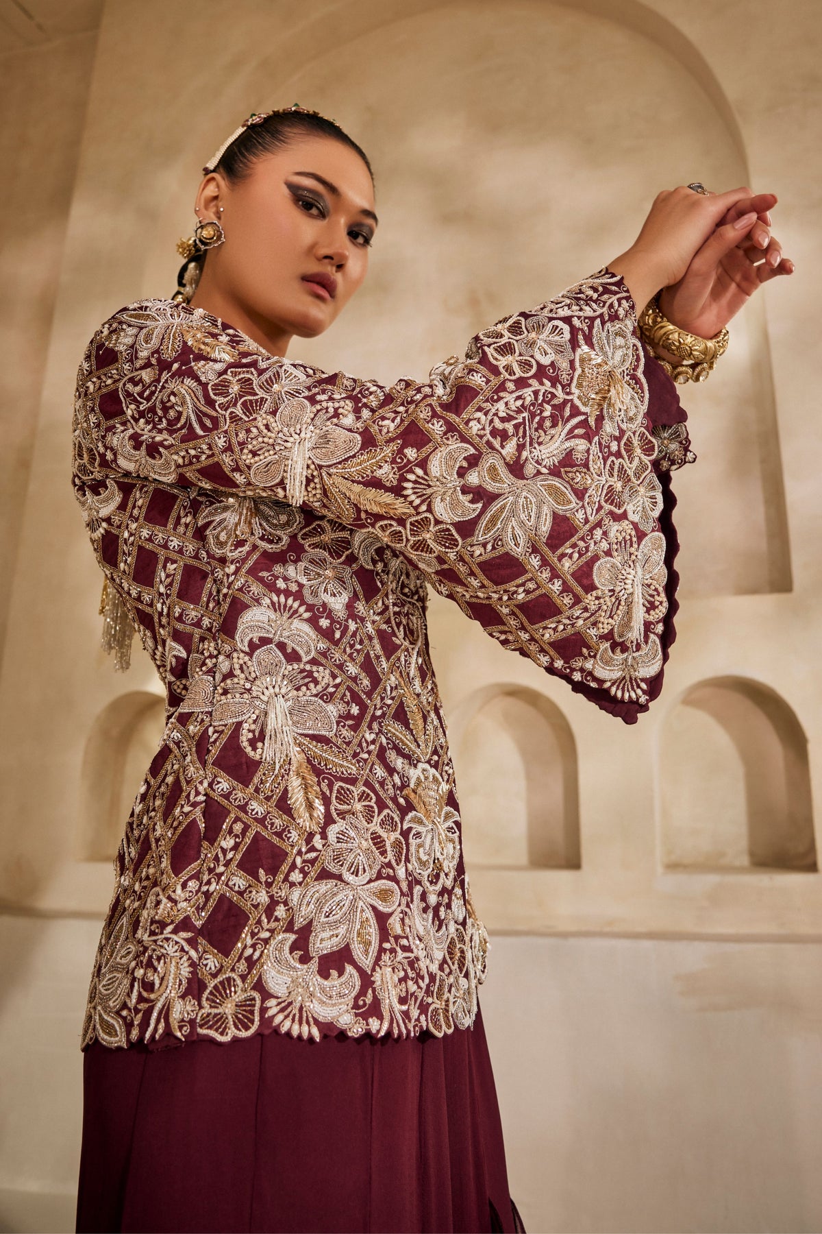 Mahveen Jacket Set