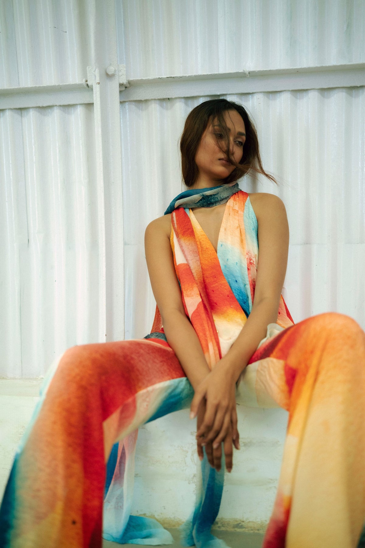 Printed Crepe Co-ord Set