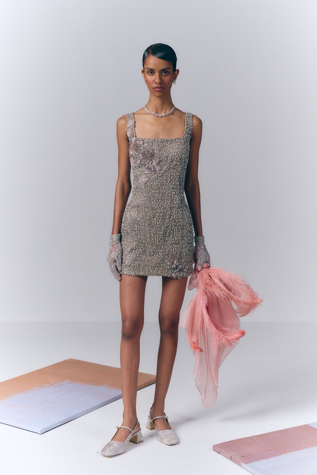Embroidered Short Dress
