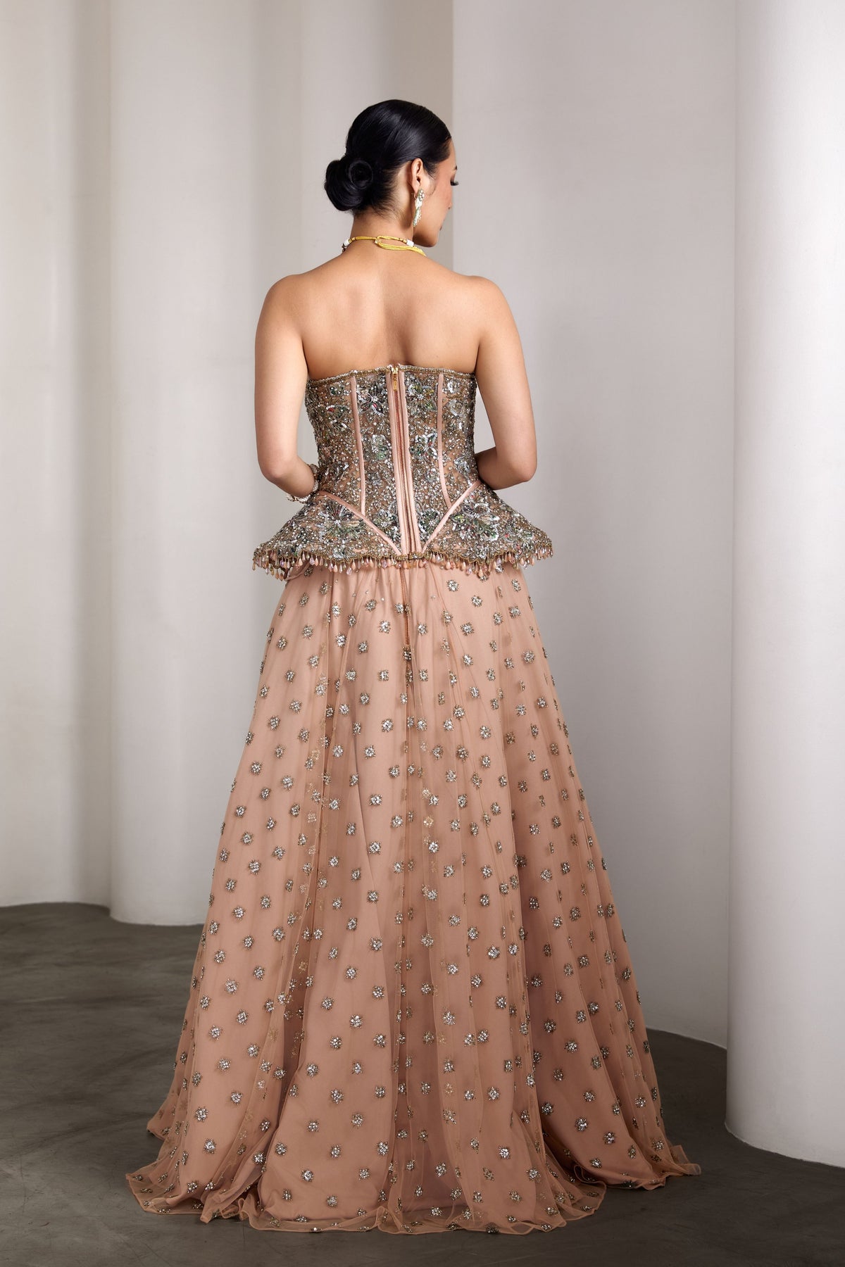 Pink Corset Fit Lehenga Set