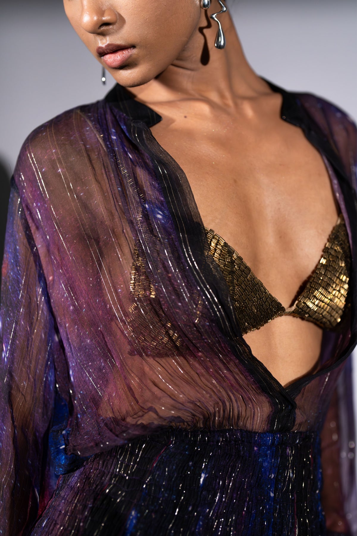 Purple Chiffon Dress