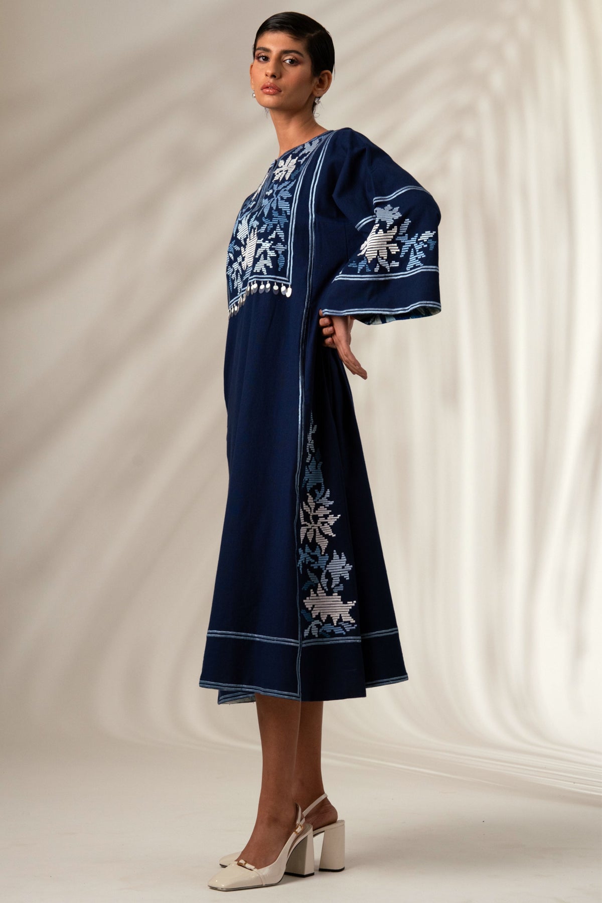 Marlin Indigo Modest Midi Dress