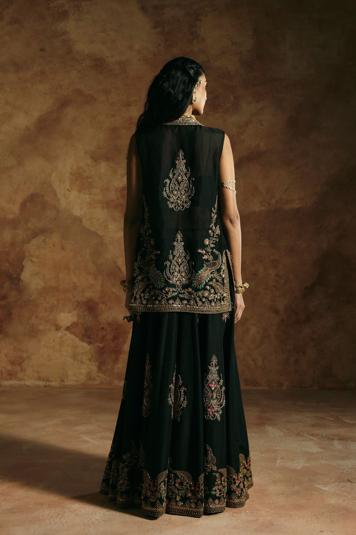 Multicoloured Back Jacket Set