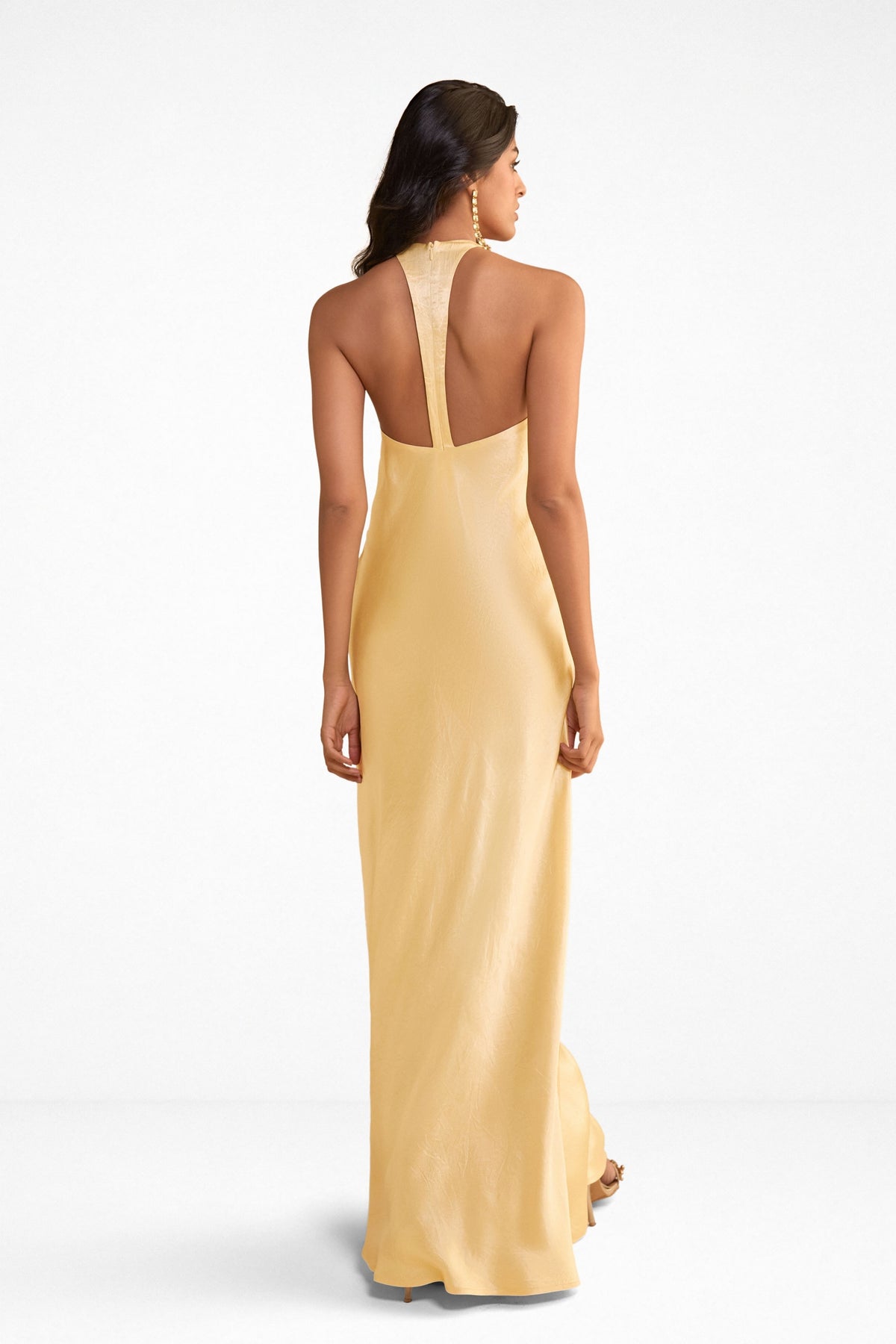 Halter Satin Gown